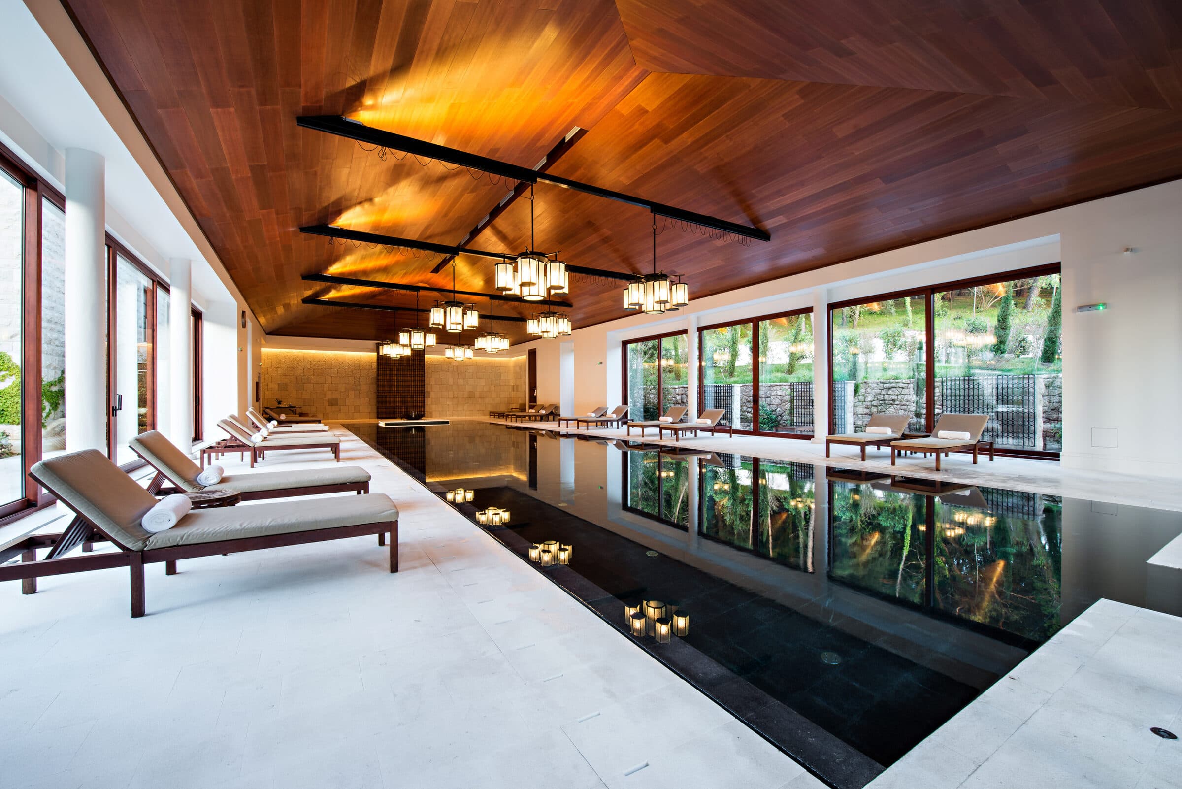 Luxury hotel indoor pool maintained by Trident Aquatic Services in Greater Nashville