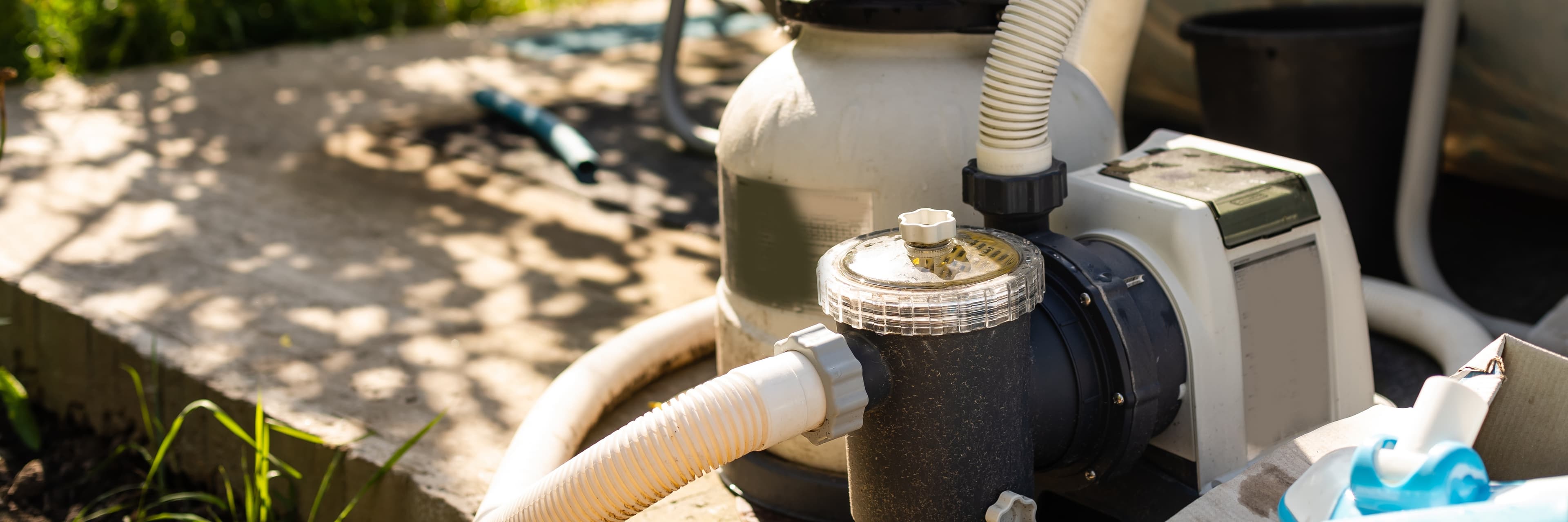 Variable speed pool pump at Nashville residential equipment pad — professional maintenance keeps your system running reliably